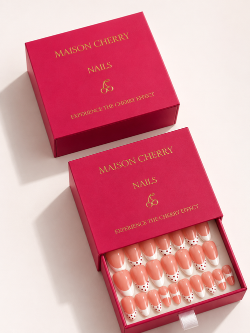 Reusable Press-On Nails Flirt Cherry Salon Effect