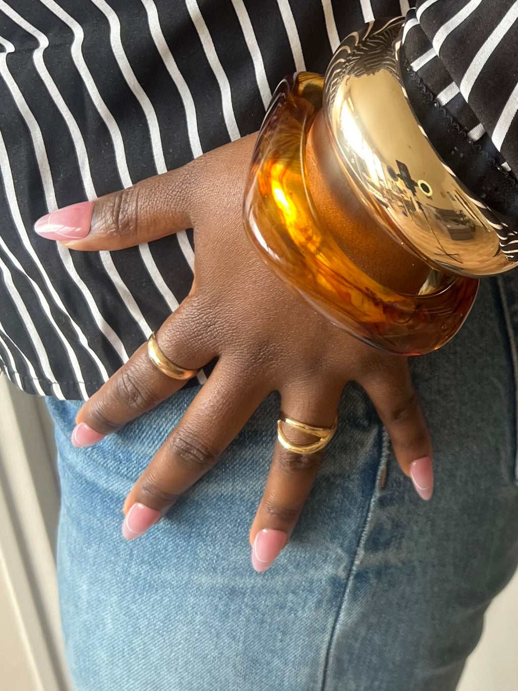 Set press-on nails Essential Cherry nude rose glossy au style minimal chic – Maison Cherry